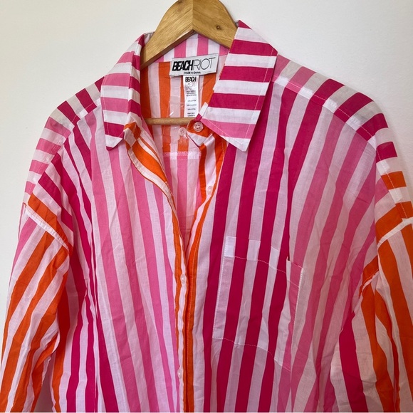 Beach Riot Alexa Cover Up Top Size L/XL in Sunset Stripe - Picture 7 of 9